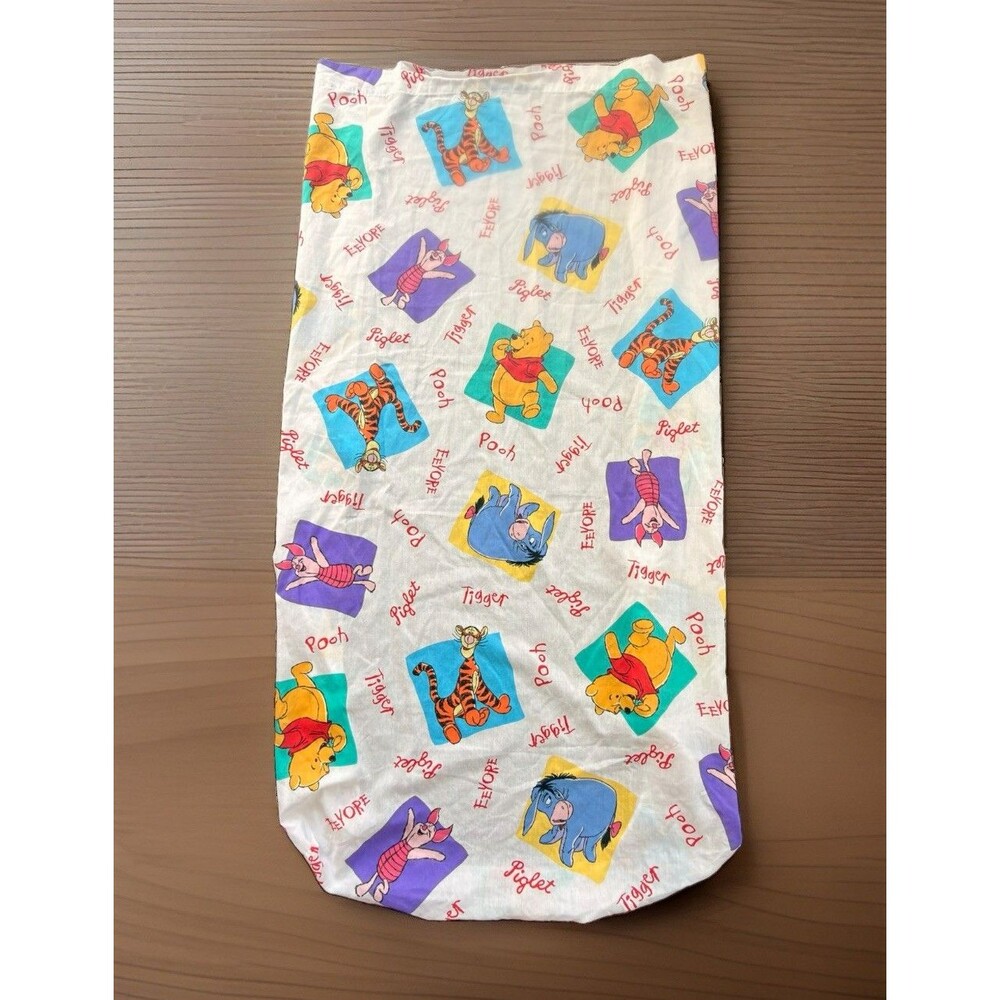 Disney Winnie the Pooh 1996 Crib Sheet 1 Fitted End 1 Flat Tigger Eeyore VTG